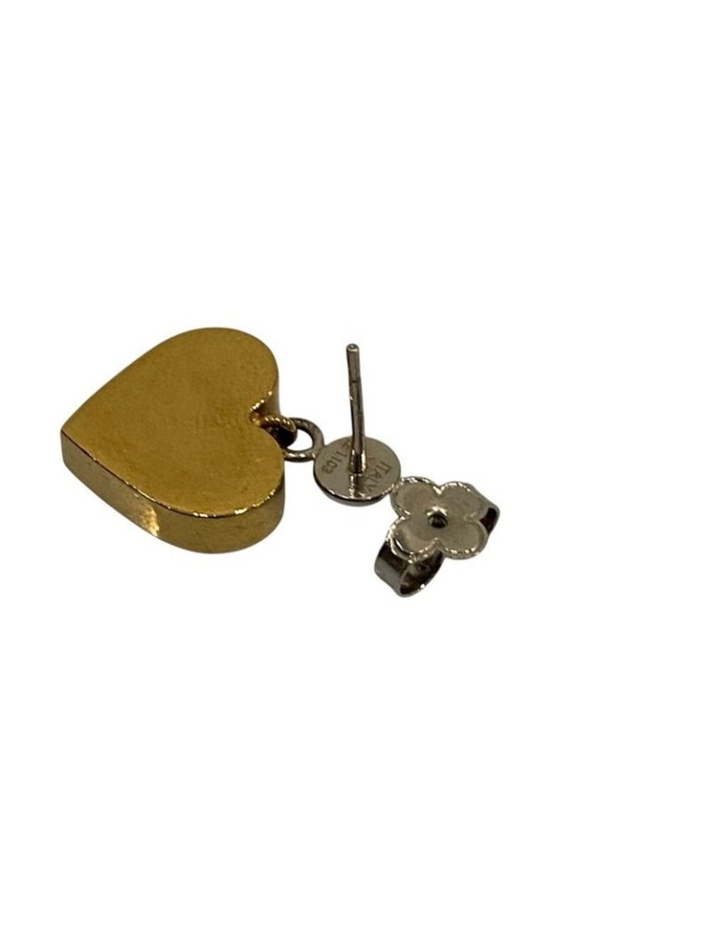 Louis Vuitton Bookle D'oreil Earrings Set Silver Color Gold - Picture 11 of 11